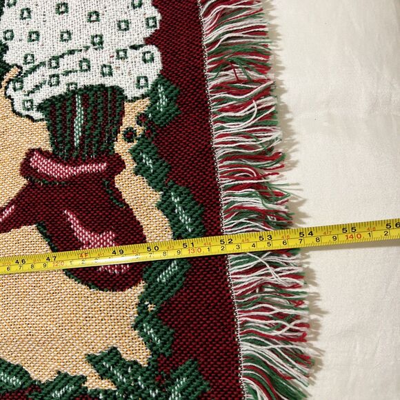 Beacon Christmas Santa Claus Tapestry Throw Blanket ~62x54" Made in USA - Picture 9 of 14